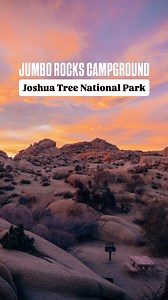 📍Jumbo Rocks Campground - Joshua Tree National Park⁠ ⁠ 🌄 Sunsets hit differently here — massive boulders, wide-open desert, and sunsets that light everything up pink and orange.⁠ ⁠ If you’re looking for a place to camp over the next couple months, this is it!⁠ ⁠ 💬 Comment “JUMBO” and we’ll send you all the info!⁠ ⁠ *****⁠ ⁠ 𝐅𝐨𝐥𝐥𝐨𝐰 👉🏼 @katyandryanroam for more California adventures! 🚐🗺️📍⁠ ⁠ *****⁠ ⁠ #JoshuaTree #JoshuaTreeNationalPark #JoshuaTreeNP #JoshuaTreePark #JumboRocks | Josh