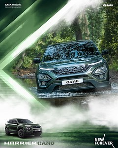 Go with the flow on all your adventures, without the terrain holding your back! Tame every landscape with confidence in the incredibly capable Harrier CAMO Edition - #TheNewKingOfTheJungle. Click on the link to know more - https://cars.tatamotors.com/suv/harrier . . #TataHarrier #CAMO #LuxuryCars #SUV #NewForever #TataMotors | Tata Motors Cars