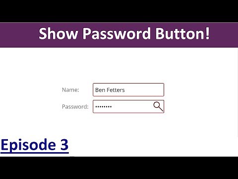Power Apps Design - Show Password