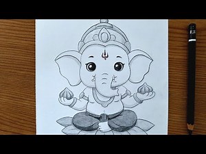 How To Draw Ganesha || Easy Pencil Drawing Tutorial