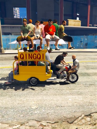 Chinchi Rickshaw Full Load With Passengers in GTA 5