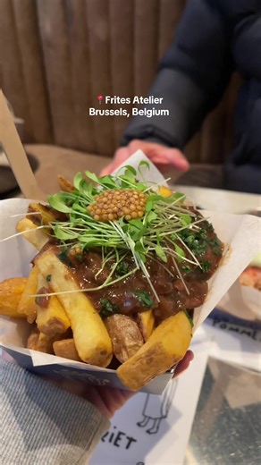 The Flemish stew was 🤤👩🏼‍🍳🤌🏼💋 #food #foodie #foodbelgium #fries #loadedfries