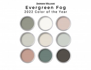 Sherwin Williams Evergreen Fog Paint Palette | Whole Home Color Palette - Etsy