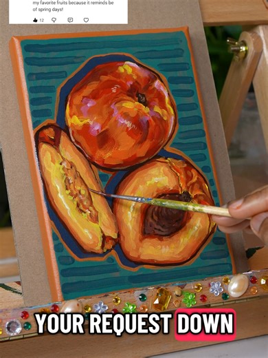 Acrylic Painting Process of Nectarines