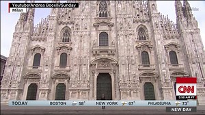 Italian classical singer Andrea Bocelli gave a moving performance from an empty cathedral on Sunday evening, in a bid to inspire hope amid the global coronavirus pandemic. https://cnn.it/3b4SGN3 | CNN Replay