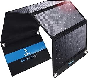 BigBlue 28W Solar Panel Charger with Dual USB-C and USB-A, Portable Solar Phone Charger for Camping, Hiking, Backpacking, Emergency Solar Charger for iPhone, iPad, Samsung Galaxy, Power Bank, GPS etc