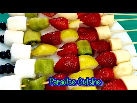 Fruit Kabob Recipe | Fruits And Marshmallow Kabobs | kabobs | fruitskewers