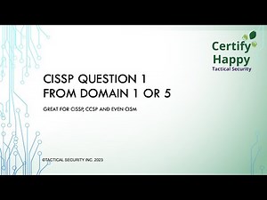 CISSP Practice question 1 for domain 1