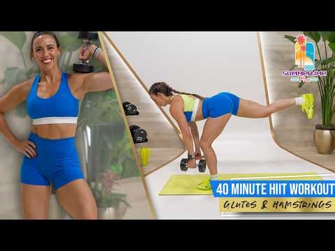 40 MIN GLUTE & HAMSTRING HIIT WITH DUMBBELLS | Total Lower Body Sculpt
