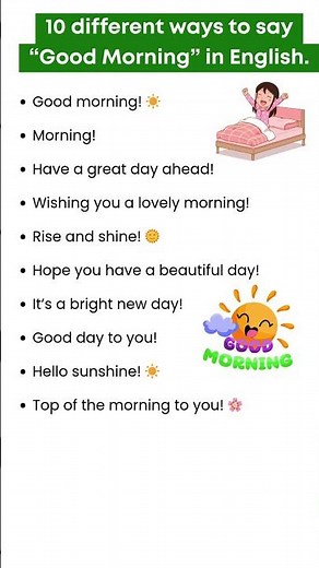 10 Different Ways to Say GOOD MORNING 🌅 like a Native English Speaker