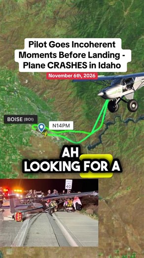 A video capturing chilling ATC audio of an incoherent pilot is going viral, leaving thousands online questioning whether the pilot was suffering from a medical emergency or was possibly under the influence. In the recording, the pilot struggles to form complete sentences and oddly claims to be flying at 43,000 feet—an altitude far beyond the capabilities of a single-engine aircraft. Moments later, communication with him was lost, and officials confirmed the plane had gone down near Boise, Idaho.