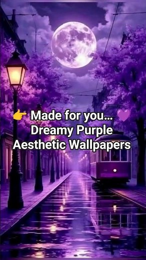 👉 Made for you…💜✨ Purple Aesthetic Wallpapers That Feel Magical 🌙 #purplewallpaper #viralvideo #cute