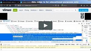 How to watch videos offline from vimeo - for educational purposes only