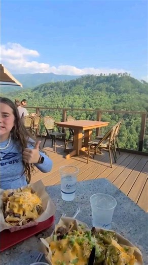 Great food with an excellent mountain view! #anakeesta #vacation