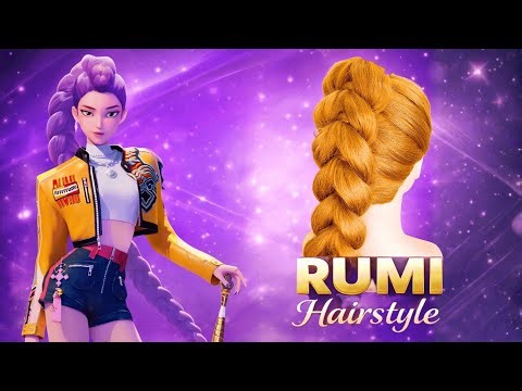 Rumi Kpop Demon Hunters Hairstyle | Easy Rumi Hairstyle Tutorial Step by Step