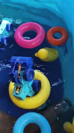 Toy Car Falls Into the Pool! So Much Fun 😆🚗💦