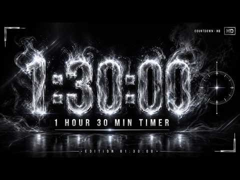 90 Minute Timer ⏱️ | 1:30:00 Countdown with Alarm | #Focus #Meditation #gym #relax #timer #peace