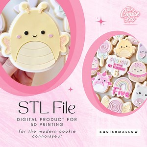 Squishmallow "bee" Cookie Stamp & Cutter STL File - Etsy