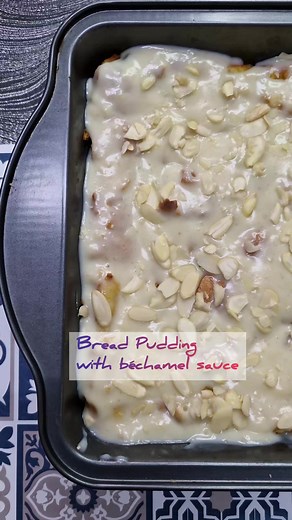 Anas Bhaijaan King (@anas.bhaijaan.kin) - Delicious Homemade Bread Pudding with Béchamel Sauce