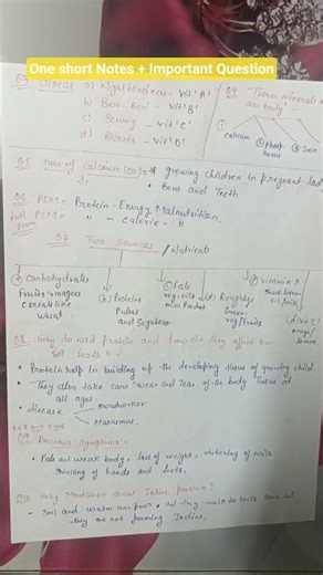 DAV SCHOOL CLS - 6 science chapter- 2 Food Notes + important Questions #sciencestudent