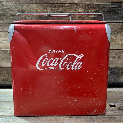 1940s Coca-cola, Galvanized Metal Cooler, Handled Ice Chest, Drink Coca-cola - Etsy