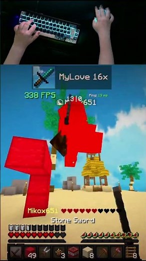 The BEST Bedwars Texture Pack = MyLove 16x #minecraft #shorts #bedwars #pvp #phonk #trending