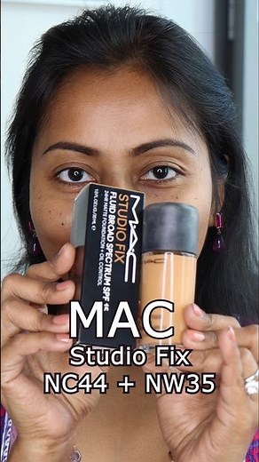 How does MAC NC44 & NW35 foundation shades look mixed together? #foundation #MAC #makeupshorts