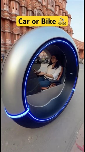 India’s First Single Tire Car? Future Vehicle Shock! #FutureTech #India #Viral #Innovation