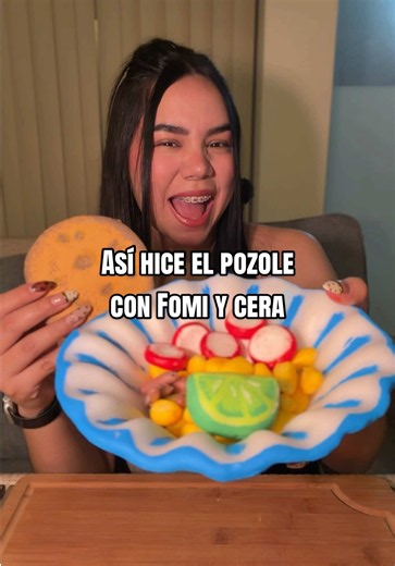 Pozole con Fomi y cera: cómo hice este pozole falso paso a paso