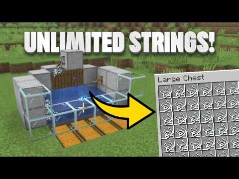 Easiest Infinite String Farm in Minecraft 1.21! ( Fast & Fully Automatic ) | Minecraft Tutorial