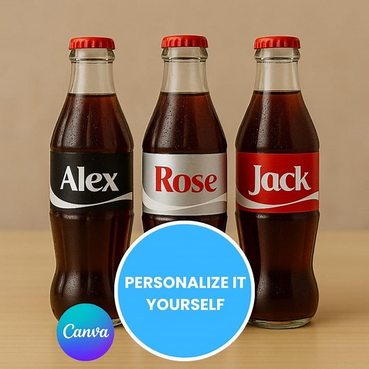 3-in-1 Custom Cola Bottle Labels | Editable Coke, Cola Light & Zero Templates, Canva Drink Labels, DIY Soda Label, Party Favor, Digital File - Etsy