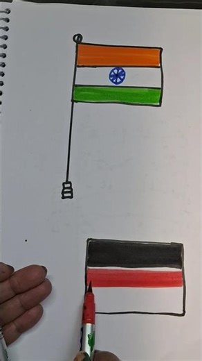 #independence Day Flag 🇮🇳 🇩🇪 drawing happy republic day#indianflag#trending#shortvideo#viral#art
