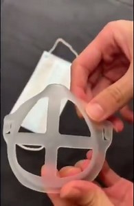 20 PCS 3D Mask Bracket Internal Support Frame Silicone Mas-k Bracket Independent Internal Bracket Holder for Mouth Can Increase B Gap Space Can Be Washed and Reused