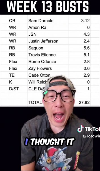 There were some big-time busts in week 13 of your fantasy football league #fantasyfootball @The Sleeper King