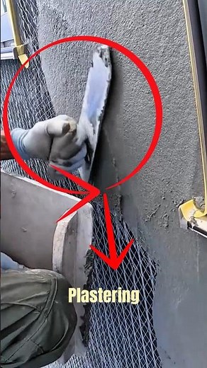Professional Exterior Wall Plastering Technique with Wire Mesh | Cement Rendering Tutorial