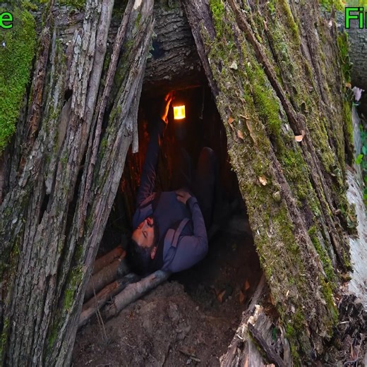 14K views · 245 reactions | Bushcraft Shelter Camping: Building a BEST Secret Survival Dugout Under a Fallen Tree ==== Full Video Comment  | Bushcraft Construction Technology | Facebook