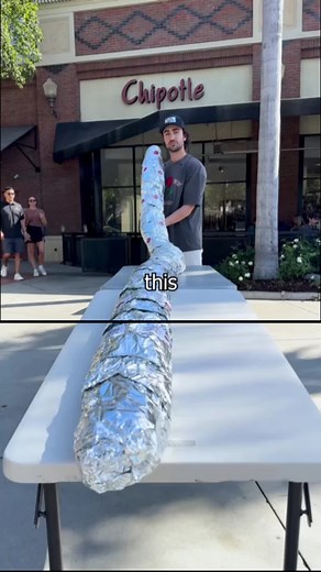 Giant Chipotle Burrito Challenge in New World