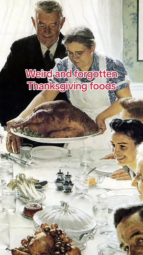 Weird and forgotten Thanksgiving dishes 🦃 While we enjoy the main Thanksgiving staples like Turkey, and stuffing, a lot thanksgiving foods have come and gone, and over the years some have been downright strange. Let’s explore 5 weird forgotten thanksgiving foods. #history #thanksgiving #thanksgivingdinner #historytok #nostalgia #vintage #foodie #food #foodhistory #learnontiktok #edutok #didyouknow #historyfacts #historical #CapCut