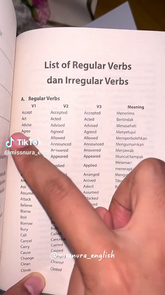 Bedanya regular and irregular verbs✨