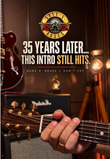 A few notes and you’re back in the ’90s. 💔🎸 Some intros never leave you. #gunsnroses #dontcry #guitarcover