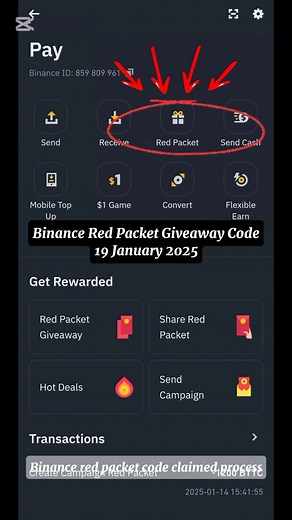 Binance Red Packet Giveaway Code for January 2025