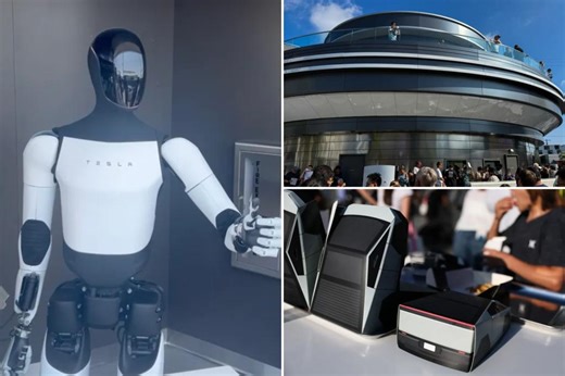 Elon Musk’s ‘retro-futuristic’ Tesla Diner debuts in Hollywood with Optimus robots, Cybertruck food boxes