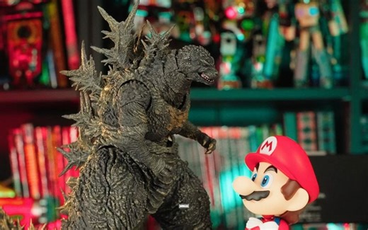 MARIO vS GODZILLA 2023 哥斯拉-1.0 与 马里奥展示 ！