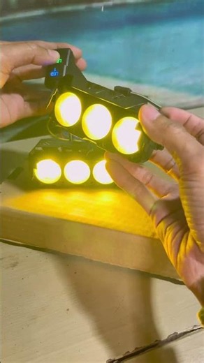 Mini 3-Lens LED Spotlight Devil Eye Ice Blue and Red Full Aluminum Waterproof #spotlight