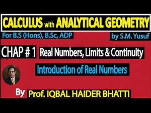 Ch#1 Real Number,Limits and Continuity| Introduction to Number System | in Hindí/urdu (lec-1)