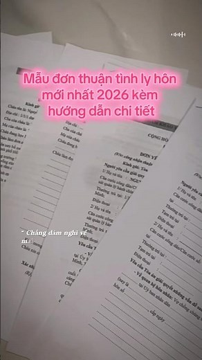 Mẫu đơn thuận tình ly hôn mới nhất 2026 kèm hướng dẫn chi tiết #donlyhon #maudonthuantinhlyhon