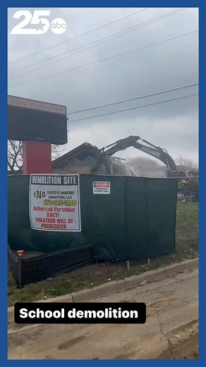 Demolition of the old Kendrick Elementary School in south Waco. The new school is expected to be rebuilt and open by August 2025. | 25 News KXXV