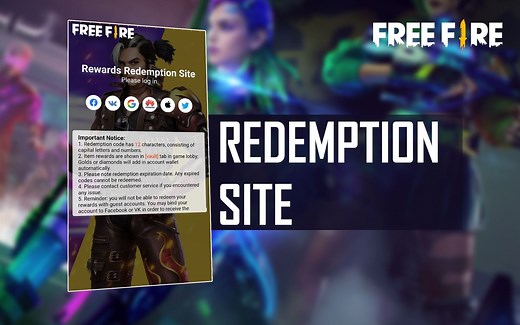 FF official redemption site and method to redeem Free Fire rewards