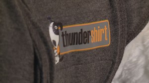 Scared Dog Shivers In The Shower. Will The Thundershirt Help?