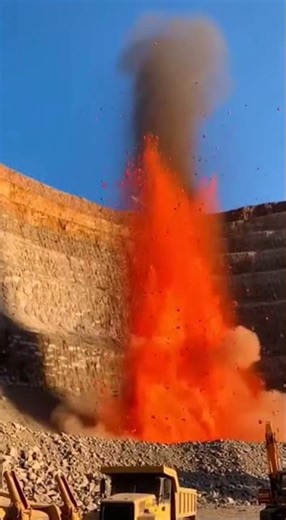 Catastrophic Lava Eruption in an Active Quarry 🌋